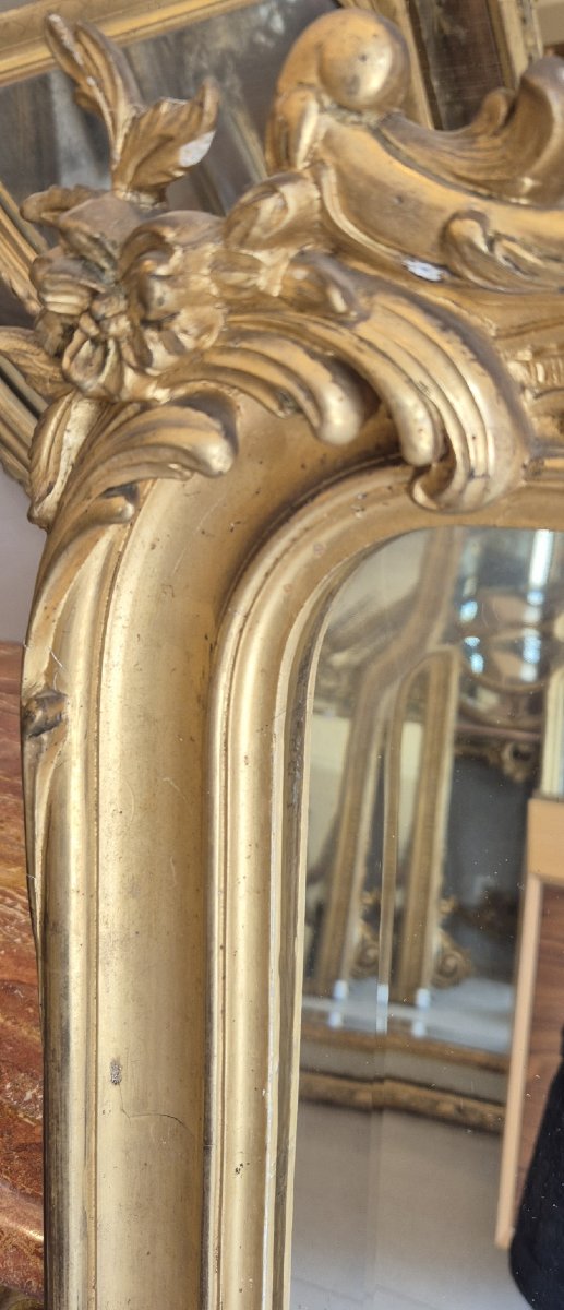 Gilded Louis XV Beveled Mirror, 114 × 142 Cm-photo-4