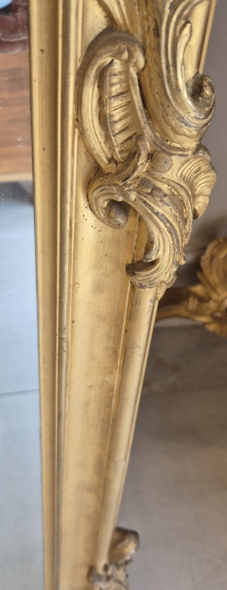 Gilded Louis XV Beveled Mirror, 114 × 142 Cm-photo-4