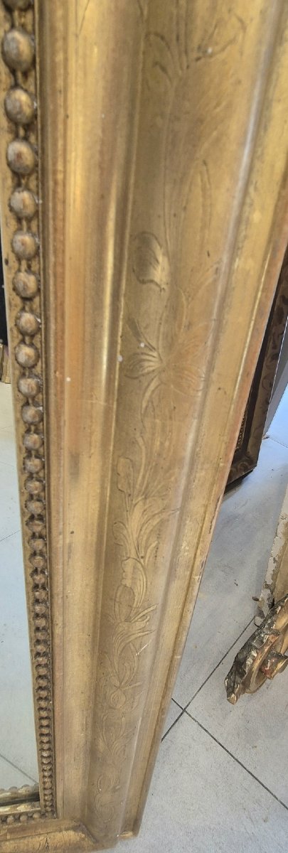 Antique Louis Philippe Mirror With Musical Cartouche, 90 X 150 Cm-photo-4