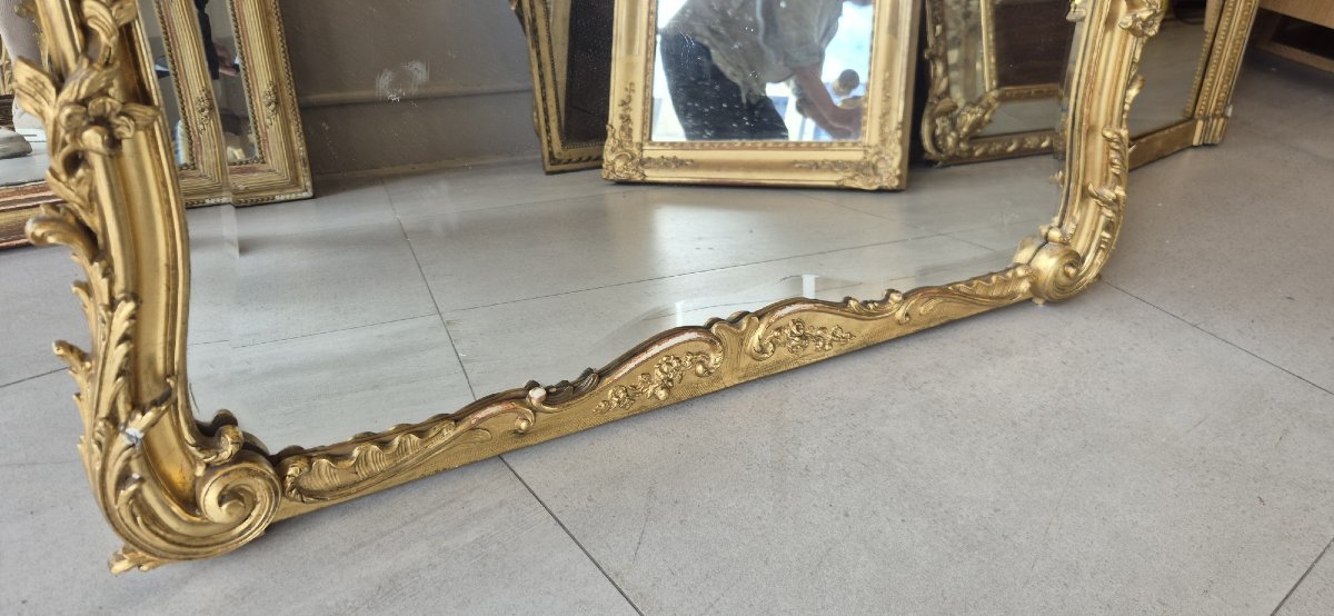 Antique Louis XV Ceremonial Beveled Mirror, 105 × 170 Cm-photo-2