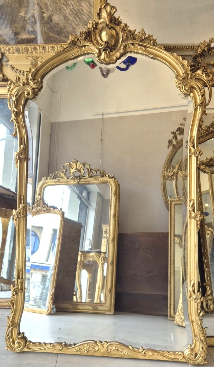 Antique Louis XV Ceremonial Beveled Mirror, 105 × 170 Cm