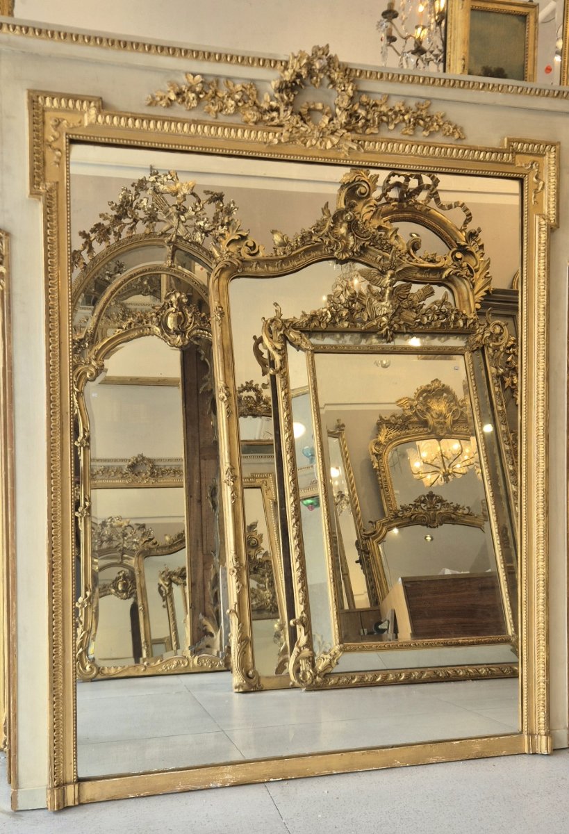 Trumeau Louis XVI glace ancienne de cheminée  132*160cm-photo-5
