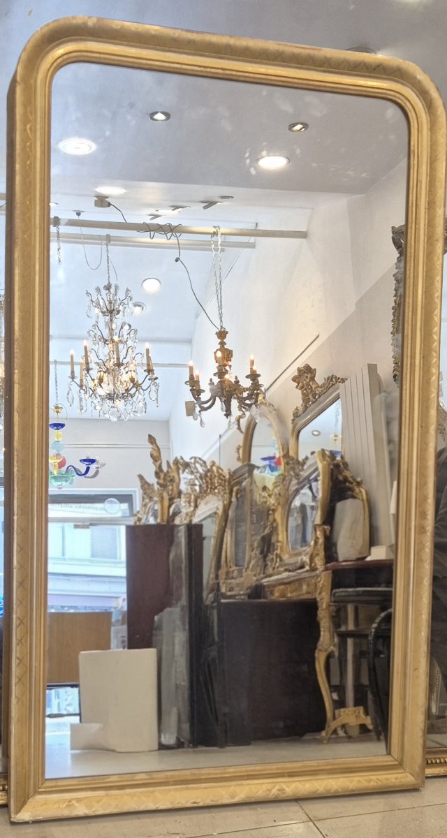 Antique Louis Philippe Mirror, 76 X 131 Cm-photo-2