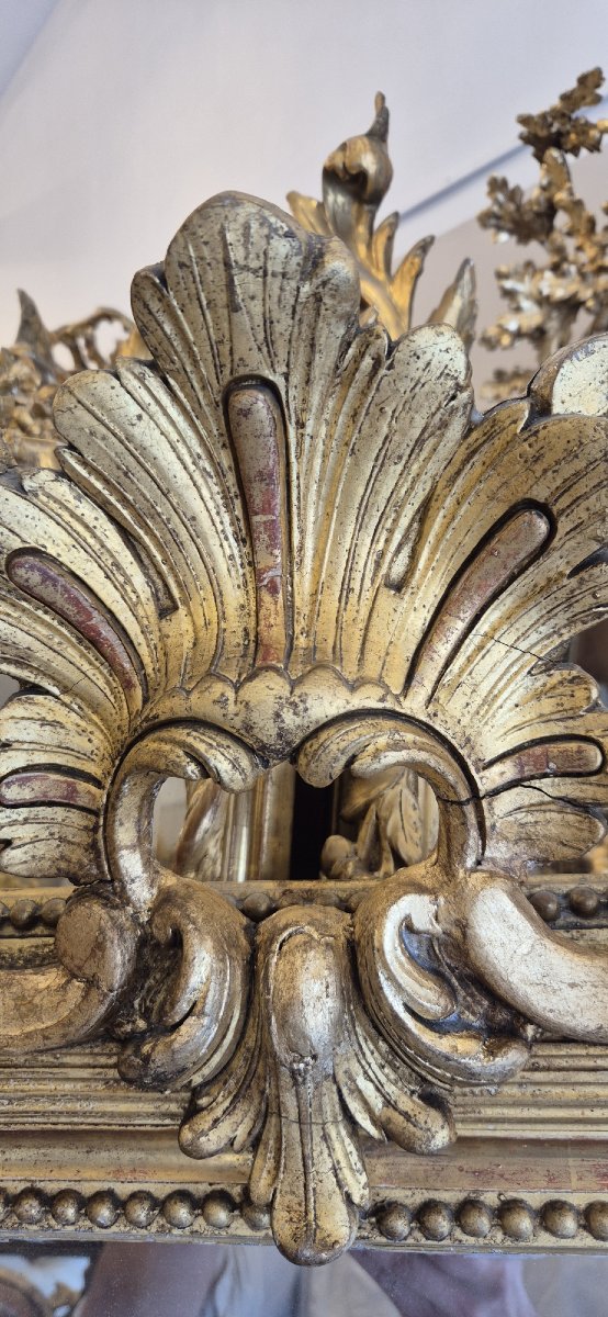 Miroir Napoléon III ancien  107*167cm-photo-3