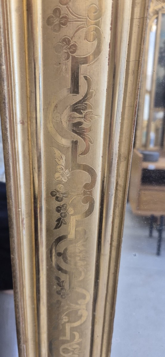 Antique Gilded Louis Philippe Mirror, 105 X 142 Cm-photo-3