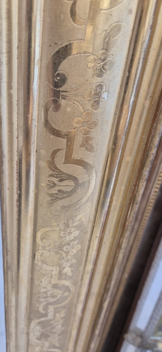 Antique Gilded Louis Philippe Mirror, 105 X 142 Cm-photo-1