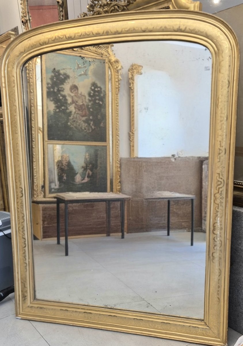 Antique Gilded Louis Philippe Mirror, 105 X 142 Cm