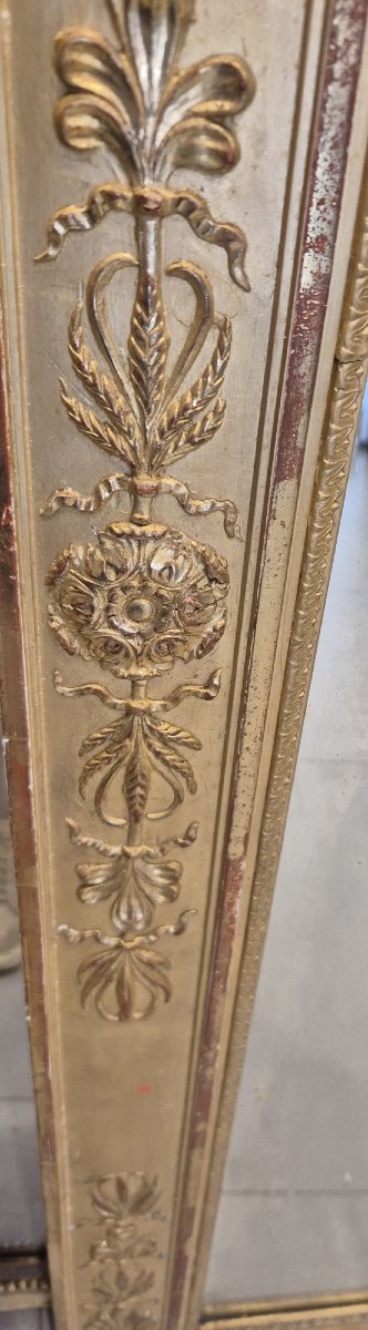 Empire-style Full-length Mirror With Antique Glass, 112 × 118 Cm-photo-3