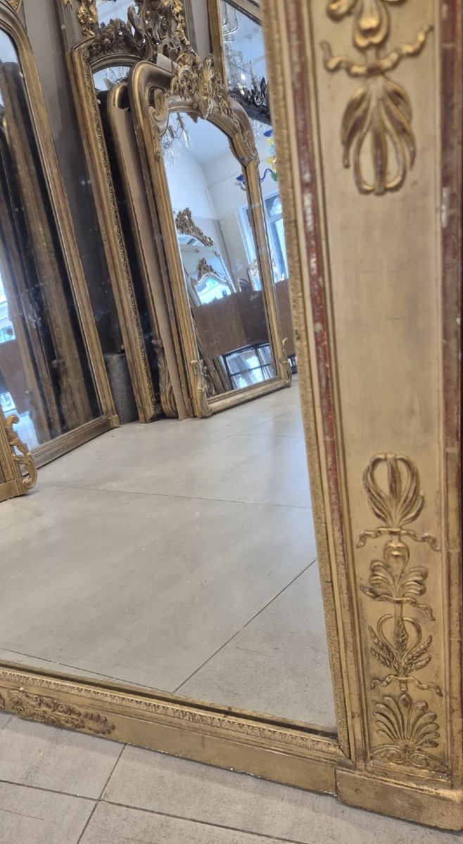 Empire-style Full-length Mirror With Antique Glass, 112 × 118 Cm-photo-4