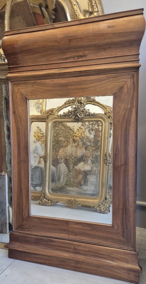 Antique Louis Philippe Wood Mirror