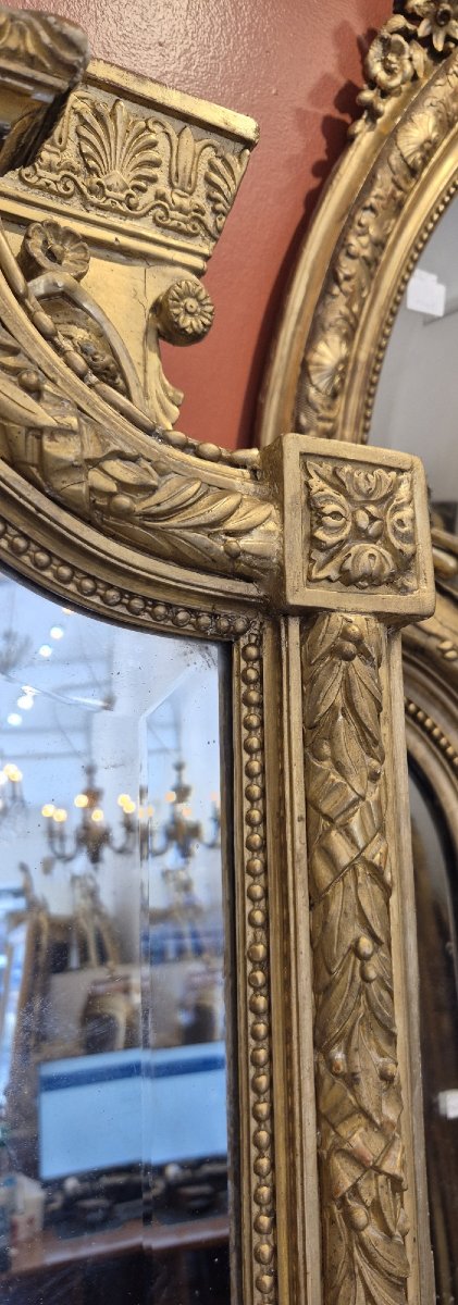 Miroir Napoléon III doré époque 120*190cm-photo-3