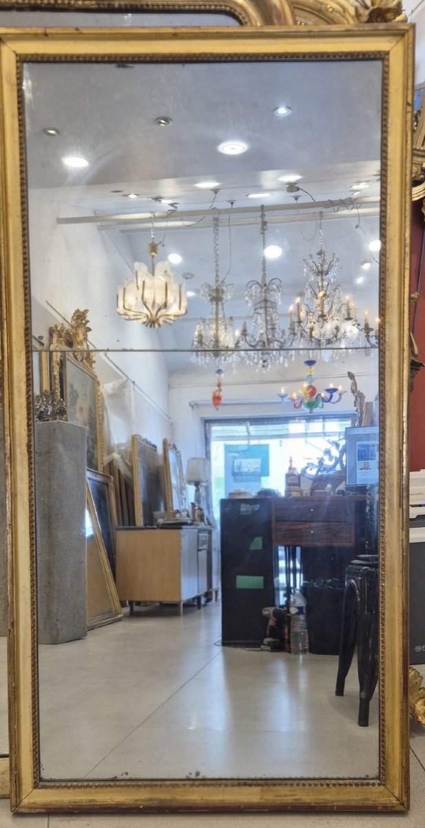 Antique Directoire-style Gilded Mirror, 76 X 145 Cm