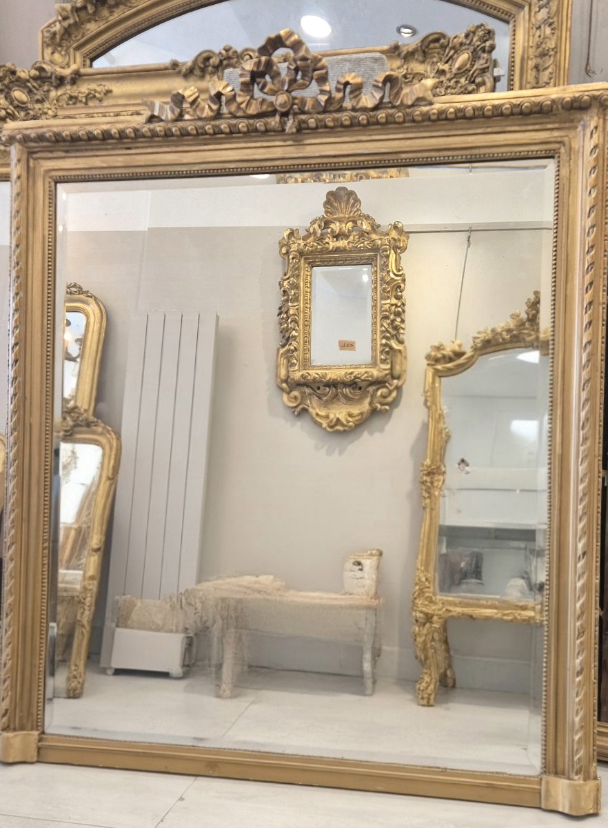 miroir ancien noeud glace de cheminée 106*127 cm