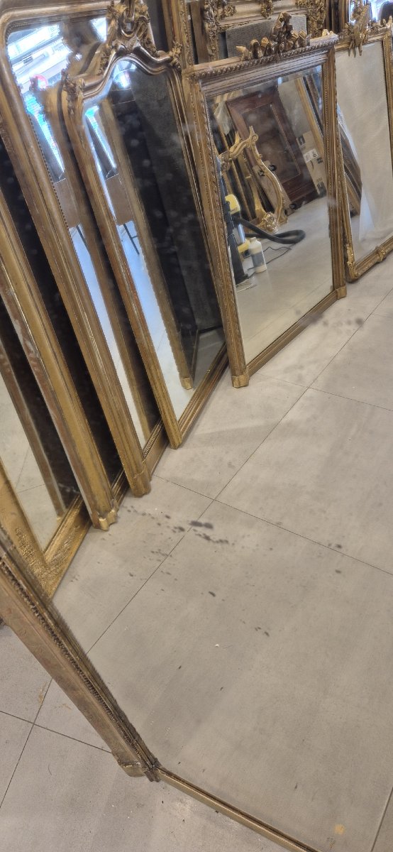 Antique Gilded Fireplace Mirror, 101 × 157 Cm-photo-2