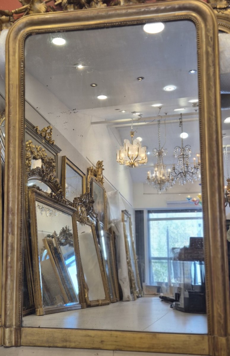 Antique Gilded Fireplace Mirror, 101 × 157 Cm