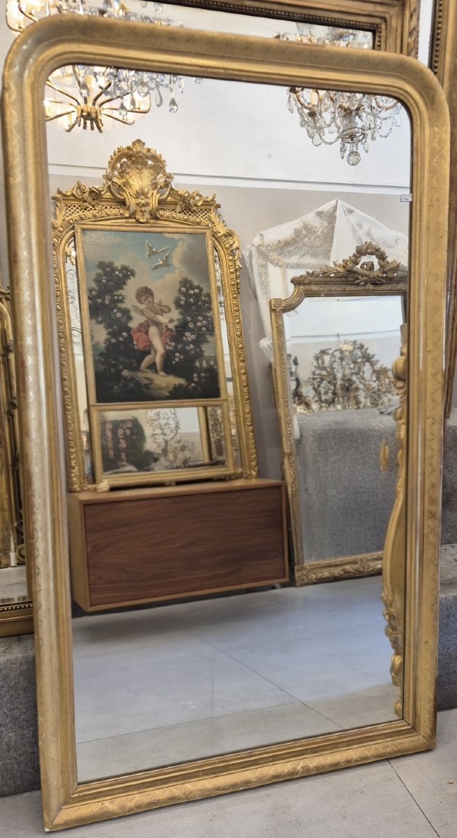 Antique Louis Philippe Mirror, 77 X 132 Cm-photo-3
