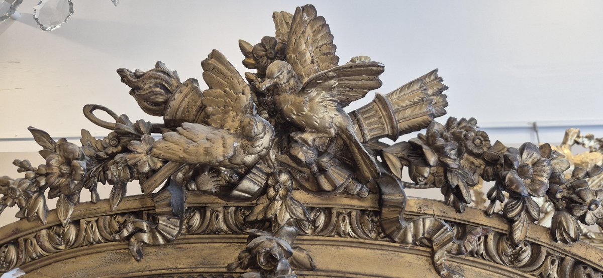 Antique Napoleon III Ceremonial Mirror, 120 X 215 Cm-photo-2