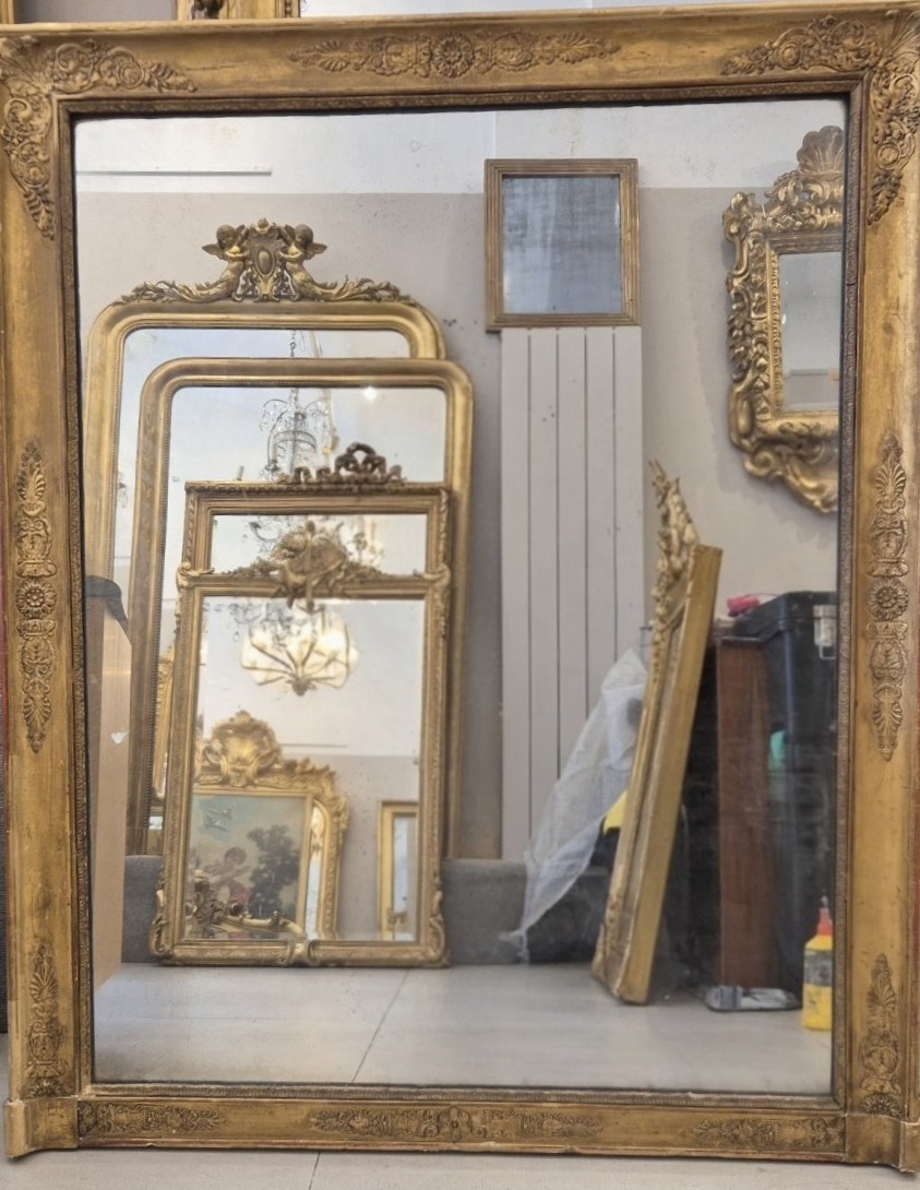 Antique Restored Mirror, 97 X 120 Cm