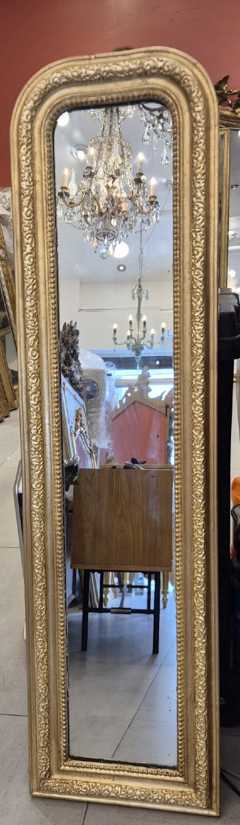 Narrow "entre 2" Mirror With Antique Glass, 34 X 125 Cm