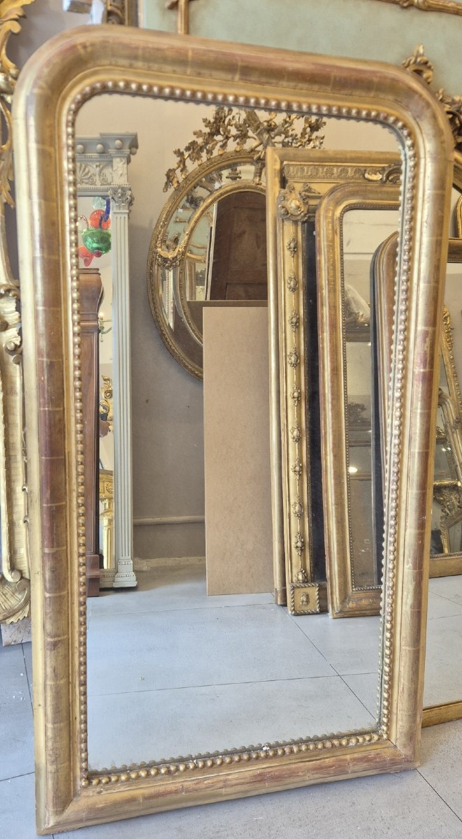 Miroir Louis Philippe ancien doré 79*142cm