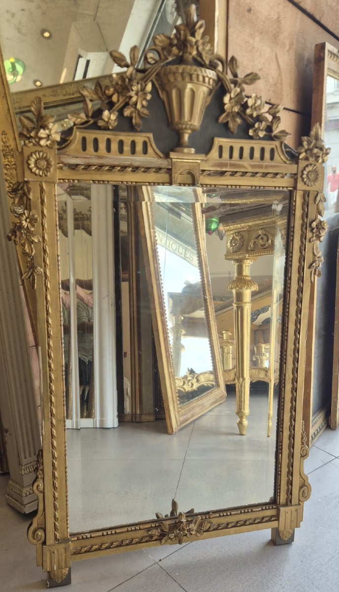 Antique Louis XVI Mirror, 66 X 115 Cm -photo-2