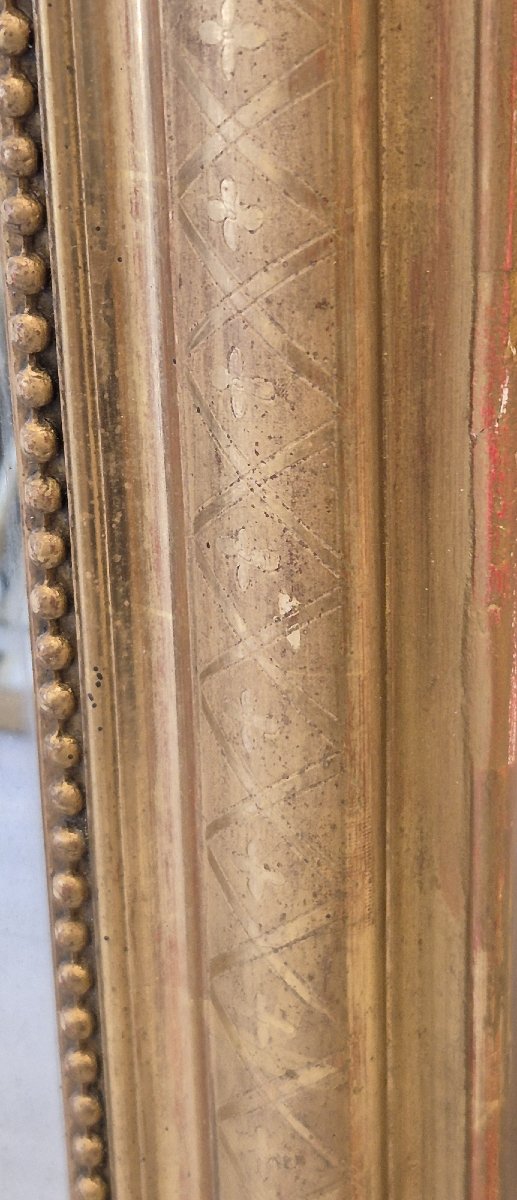 Miroir Louis Philippe ancien doré 75*110cm-photo-2