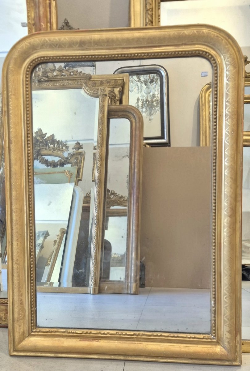 Miroir Louis Philippe ancien doré 75*110cm