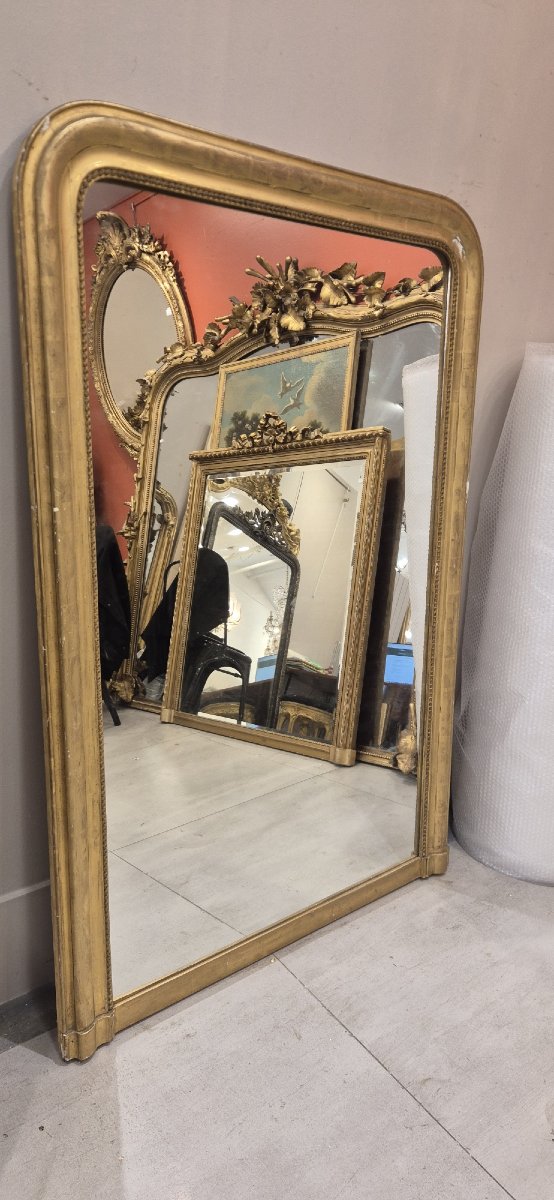 miroir Louis Philippe glace ancienne de cheminée 99*148 cm-photo-3