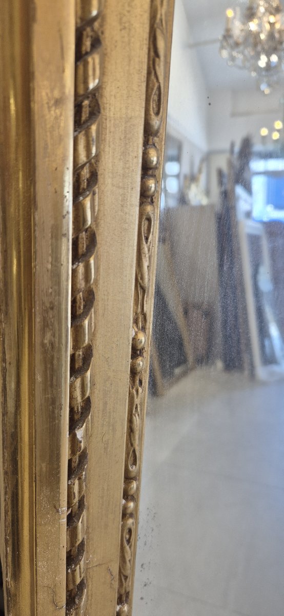 Antique Gilded Louis XVI Mirror, 94 X 146 Cm-photo-3