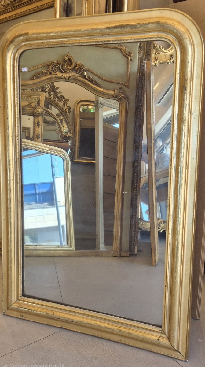 miroir doré Louis Philippe glace ancienne 79*118 cm-photo-2