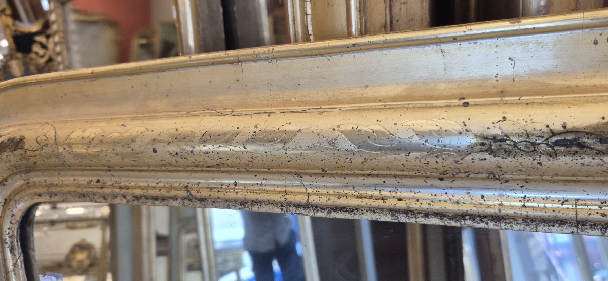 miroir doré Louis Philippe glace ancienne 79*118 cm-photo-3