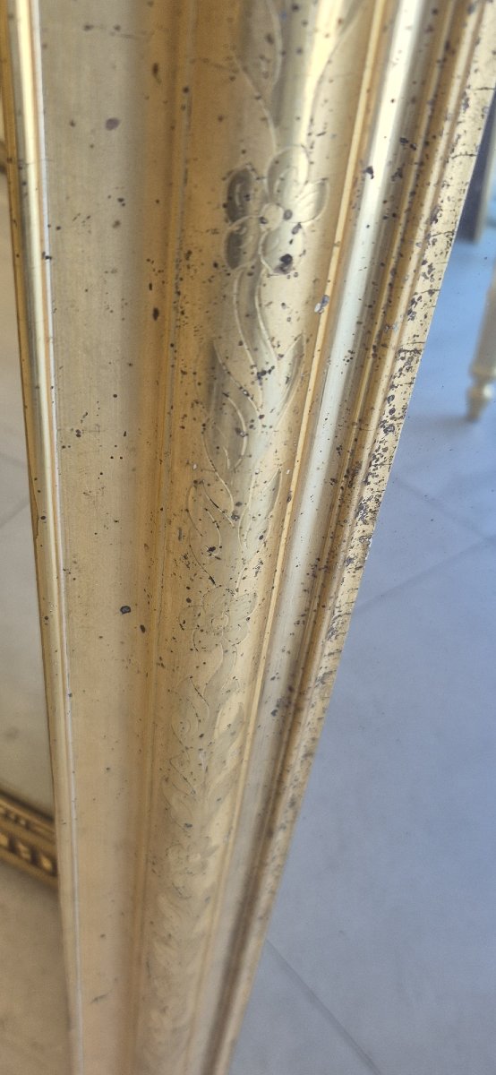 miroir doré Louis Philippe glace ancienne 79*118 cm-photo-4