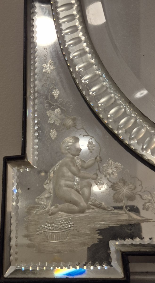 Antique Venice Mirror With "4 Seasons" Glazing Beads, 40 X 50 Cm-photo-3