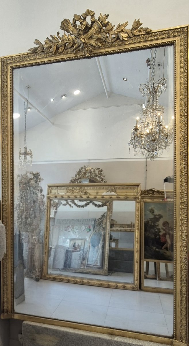 Antique Napoleon Period Mirror Gilted