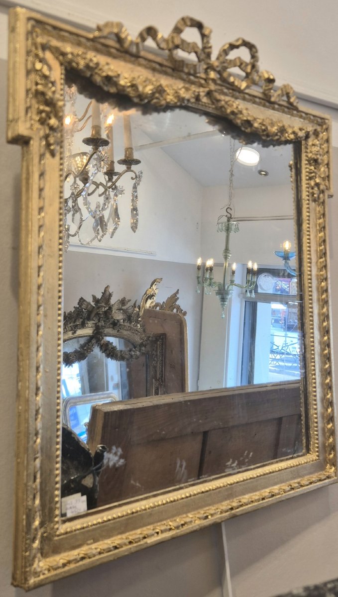 Antique Louis XVI Mirror, 42 X 55 Cm-photo-1