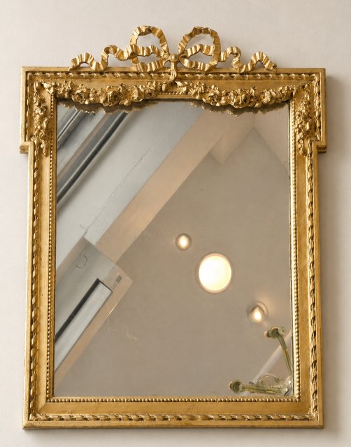 Antique Louis XVI Mirror, 42 X 55 Cm