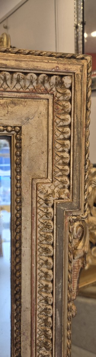 Antique Gilded Louis XVI Mirror, 105 X 148 Cm-photo-1
