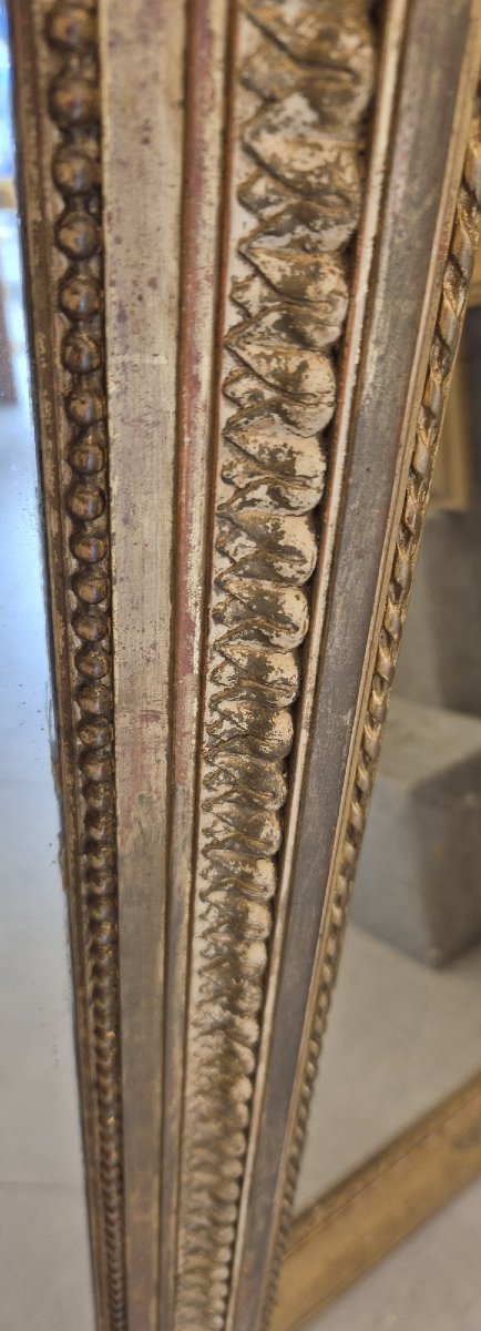 Antique Gilded Louis XVI Mirror, 105 X 148 Cm-photo-2