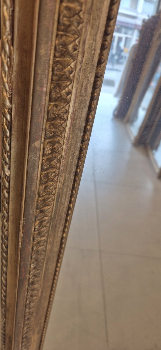 Antique Gilded Louis XVI Mirror, 105 X 148 Cm-photo-3