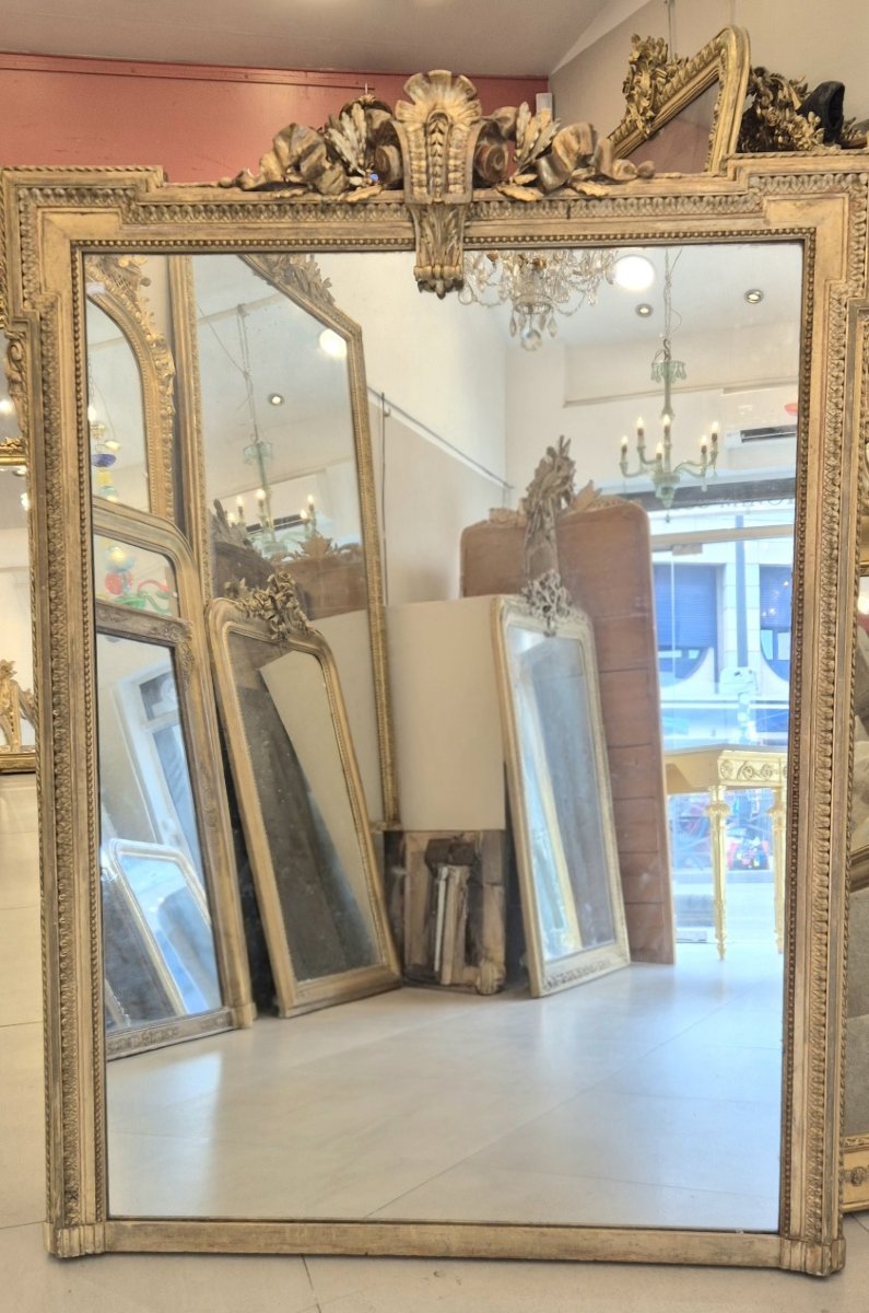 Antique Gilded Louis XVI Mirror, 105 X 148 Cm