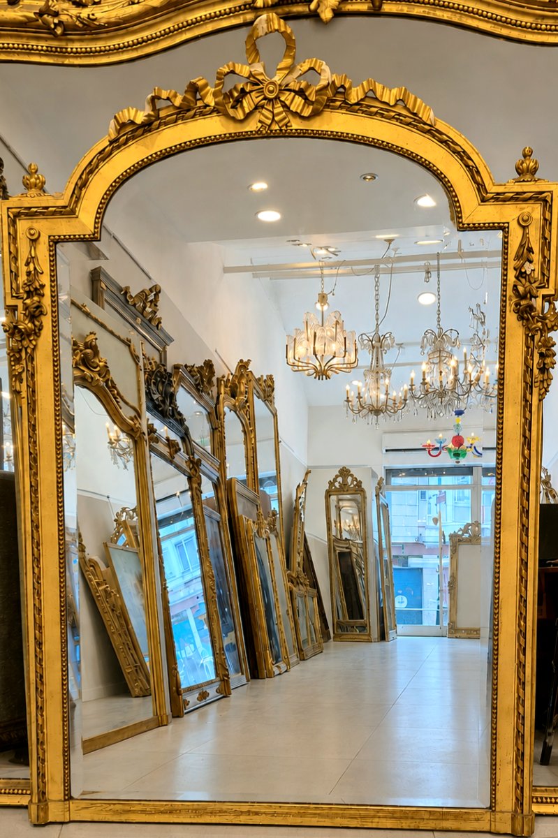 Miroir Louis XVI ancien doré   105*148cm