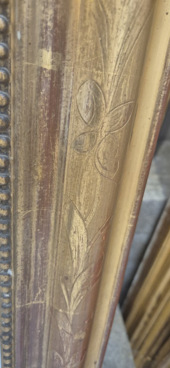 Antique Gilded Louis Philippe Mirror, 102 X 142 Cm-photo-2