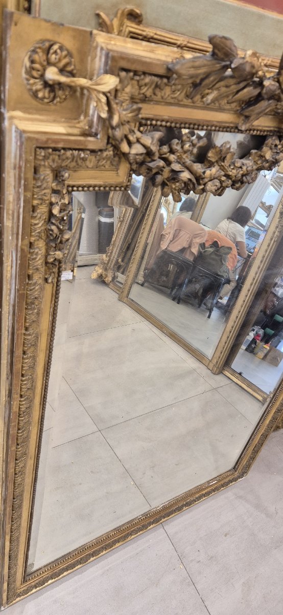 Miroir Louis XVI  doré ancien  110*158cm-photo-1