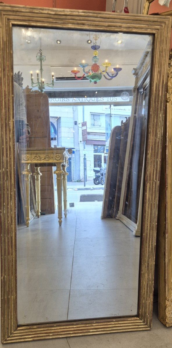 Miroir Directoire doré époque 57*114cm-photo-3