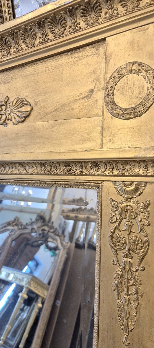 Empire-style Mirror With Antique Beveled Glass, 110 X 163 Cm-photo-3