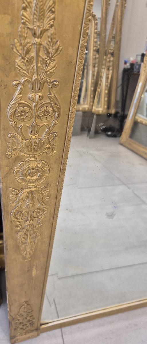 Empire-style Mirror With Antique Beveled Glass, 110 X 163 Cm-photo-4
