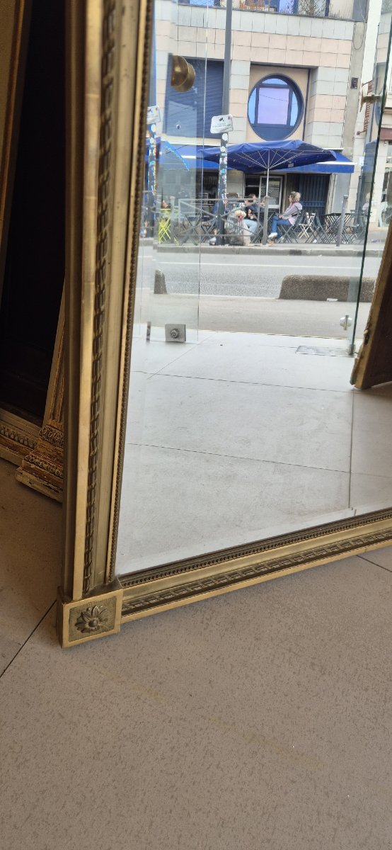Miroir Louis XVI  noeud glace biseautée 80*145cm -photo-4