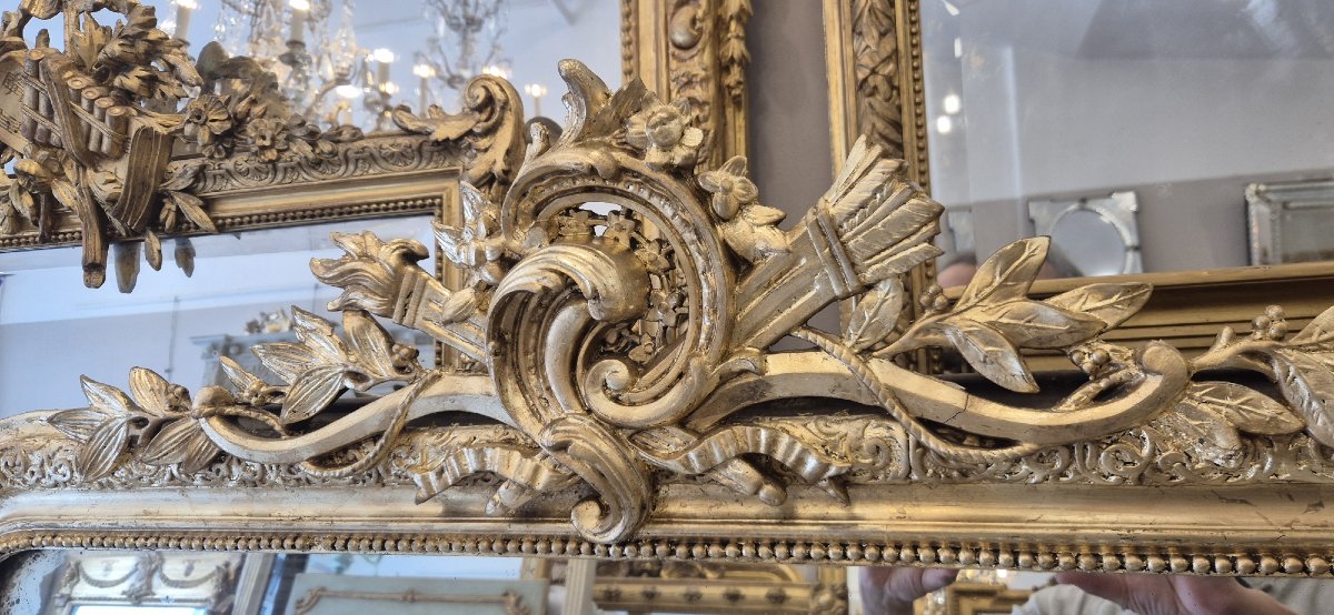 Miroir Napoléon III  doré 113*170cm-photo-2