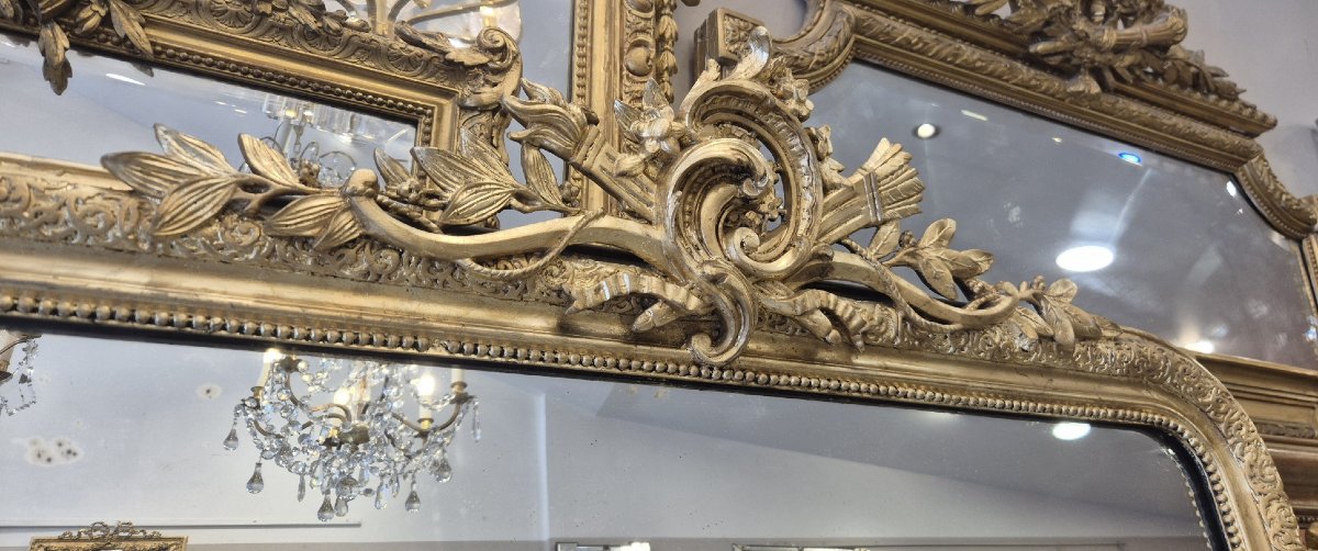 Miroir Napoléon III  doré 113*170cm-photo-3