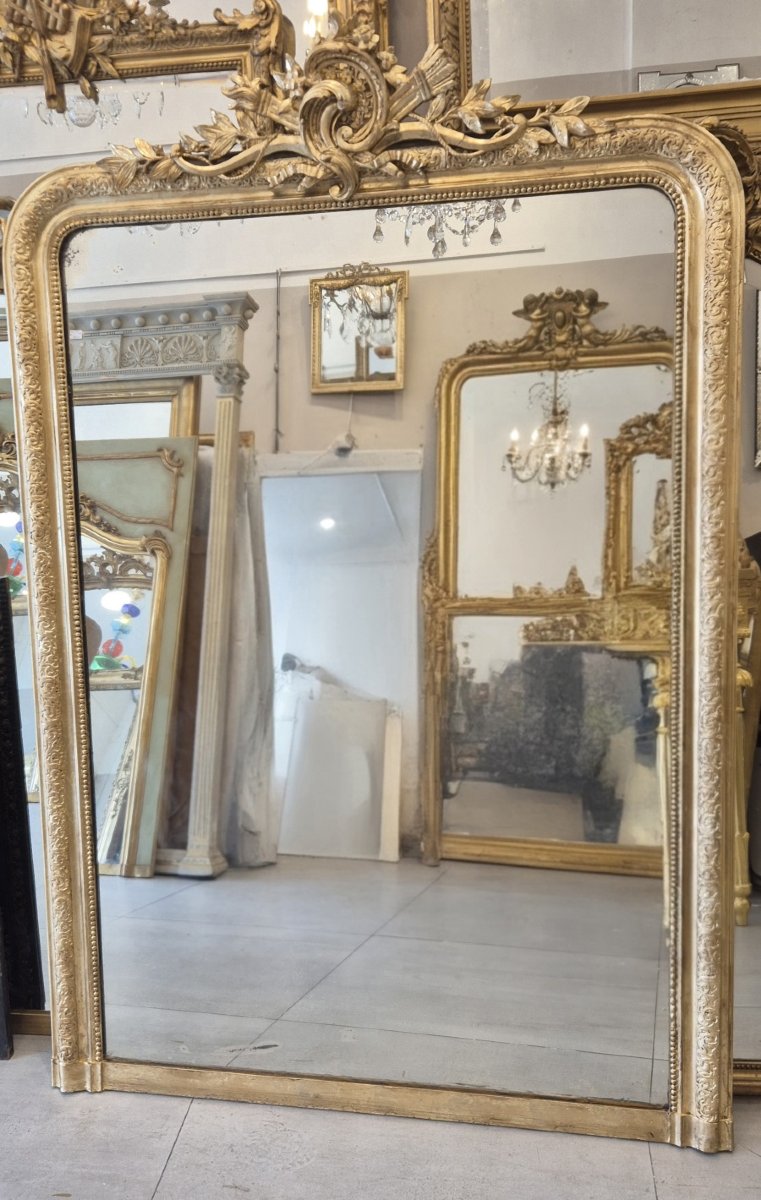Miroir Napoléon III  doré 113*170cm-photo-4
